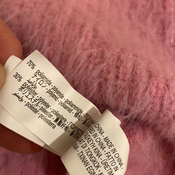 Zara Soft Pink Textured Sweater. Size  S. Style 7901/970/630 - Picture 7 of 7